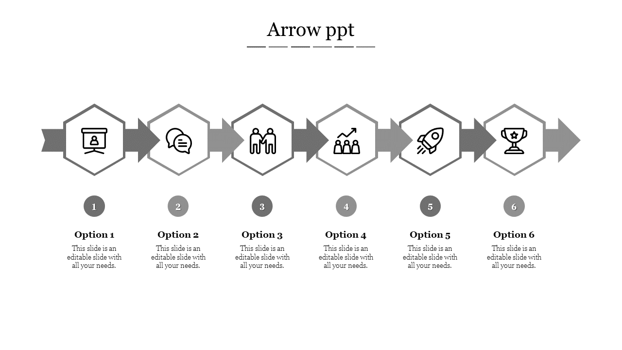 arrow ppt-Gray